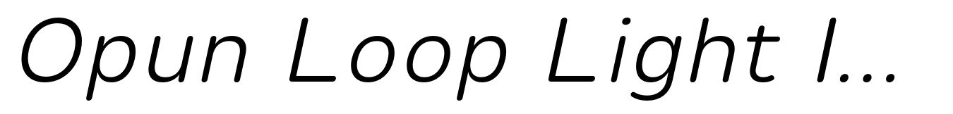 Opun Loop Light Italic